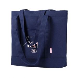 Sac de plage tendance en coton grande taille avec logo personnalisé, fourni par l'usine - Product Image 2
