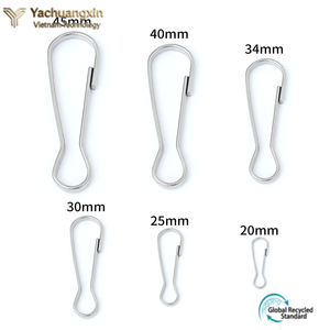 Nindejin 304-ZDK 10pcs/bag 304 Stainless Steel Spring <b>Snap</b> <b>Hook</b> 16mm 20mm 30mm 45mm-60mm Lanyard Zipper Pull Connection <b>Snaps</b> - Product Image 4