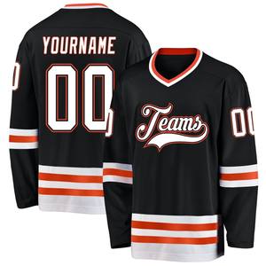 Maillot de hockey personnalisé pour hommes en gros, 100 % polyester, sublimation, appliqué, broderie, personnalisable avec n'importe quel numéro et nom - Product Image 5