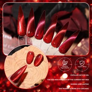 JTING Nueva Tendencia, Esmalte de Uñas en Gel Efecto Ojo de Gato en 6 Colores Rojo Cereza, Compatible con Marca Privada, Proveedor de Esmalte de Uñas en Gel Efecto Ojo de Gato Rubí Personalizado - Product Image 3