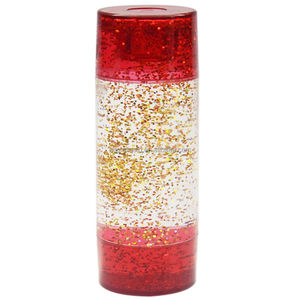 Pengatur waktu cair tabung Glitter akrilik dengan lampu LED MOQ kecil pabrik grosir jam pasir Aqua - Product Image 1