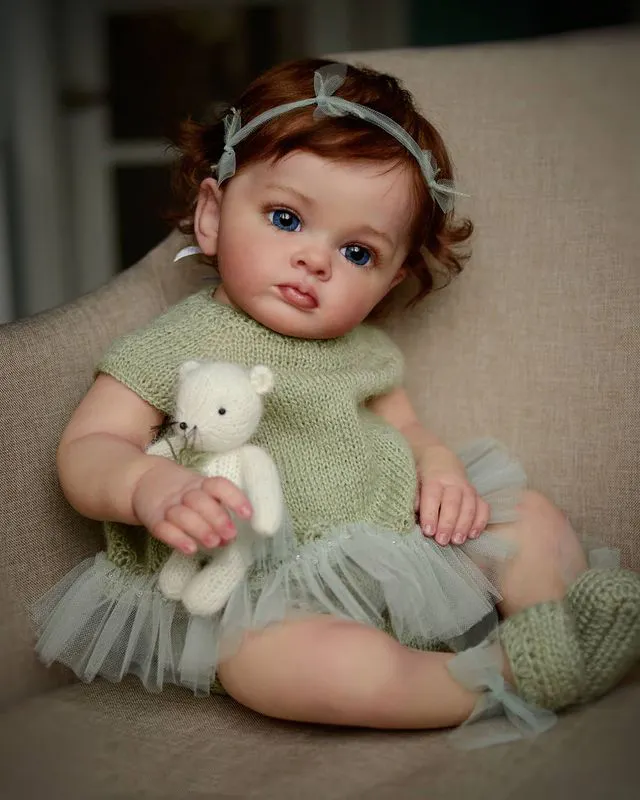 60เซนติเมตร Reborn ตุ๊กตาเด็กวัยหัดเดินสาวที่มีคุณภาพสูง3D ผิวเหมือนจริงตุ๊กตาทารกเหมือนจริง