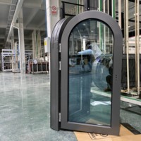 Ventanas Europeas de Perfil Delgado Vertical de Aleación de Aluminio con Doble Vidrio Templado para Aislamiento Térmico en Salas de Estar