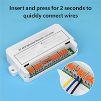 Télécommande sans fil étanche industrielle 4CHs 1 récepteur 4 boutons Code d'apprentissage universel pour l'automatisation de la grue 200m