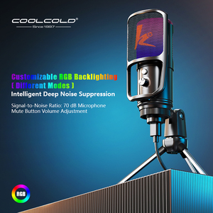 Microfono USB da Gaming con Illuminazione RGB, Microfono da Scrivania per Streaming e Podcasting, Plug and Play, Microfono a Condensatore per <span class=keywords><strong>Computer</strong></span> - Product Image 2