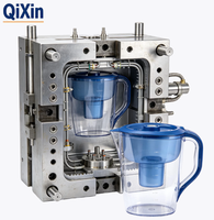 Fabricant de carafes filtrantes à eau en plastique moulé sur mesure, sans BPA, avec poignée ergonomique, purificateur de cuisine, service de moulage