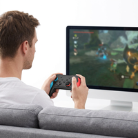 Manette de jeu vidéo sans fil GAMINJA BT 4.0 pour Nintendo Switch/ PC/ P3/ Android, utilise un joystick et une manette de jeu