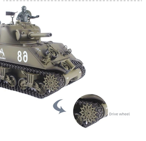 2.4G télécommande multi-fréquence US M4A3 <span class=keywords><strong>Sherman</strong></span> <span class=keywords><strong>1</strong></span>/<span class=keywords><strong>16</strong></span> réservoir télécommandé RC Simulation tir réservoir militaire - Product Image 5