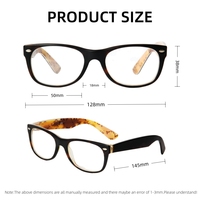 Monture de lunettes optiques classique carrée et circulaire en acétate, disponible en plusieurs couleurs pour s'adapter à différents styles et formes