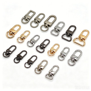 Lan Xing Crochet porte-clés en alliage de zinc, style minimaliste, finition argent, bronze canon, or clair, quincaillerie de fixation - Product Image 4