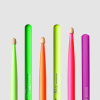 Großhandel HUN Marke Night Flash Serie Farbige Leuchtende UV-Drumsticks 5A mit Eichel-Spitzen