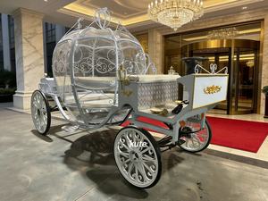 Chariot de Mariage de Luxe en Forme de Citrouille de Cendrillon, Chariot à Chevaux - Product Image 3