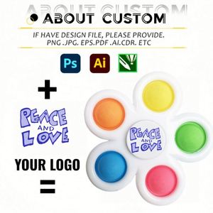 Custom Logo Colorful Five <b>Leaf</b> Top Bubble Music Finger Top Pioneer Finger Top Stress Relieving Toy for Children - Product Image 2