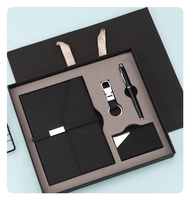 Carnet en papier personnalisé avec logo imprimé UV, porte-clés et porte-cartes, ensemble de cadeaux promotionnels d'entreprise de luxe pour Noël