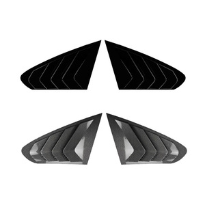 BMW 4 Series F36 Triangular <b>Window</b> Louver Car Sticker Piano Black Carbon Fiber Texture Adhesive <b>Decal</b> 2014-2020 - Product Image 2