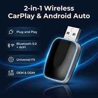 Adaptateur sans fil CarPlay Android Auto pour iPhone Android CE FCC RoHS 2 en 1, clé USB Plug and Play pour tous les modèles de voitures