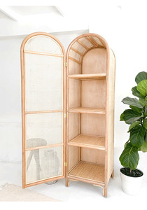 <span class=keywords><strong>Armoire</strong></span> de rangement en <span class=keywords><strong>rotin</strong></span> de style nordique français personnalisée Dreamhause pour chambre à coucher, salon, petit appartement - Product Image 4