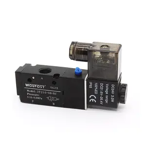 AIRTAC-Válvula Solenoide de 2 posiciones Y 3 vías, neumática normalmente abierta y normalmente cerrada, 3v210-08-nc 3v110-06-no 3v310-10