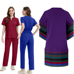 Uniformes Médicos <span class=keywords><strong>de</strong></span> Enfermería Suaves al por Mayor con Logotipo Personalizado, Conjunto <span class=keywords><strong>de</strong></span> Uniforme Quirúrgico para Mujer, Transpirable, OEM, Tela Elástica <span class=keywords><strong>de</strong></span> Spandex para Hospital - Product Image 2