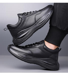 Chaussures de sport légères et amortissantes pour hommes - Noir Nouveau modèle Chaussures de course décontractées antidérapantes pour jeunes - Product Image 3