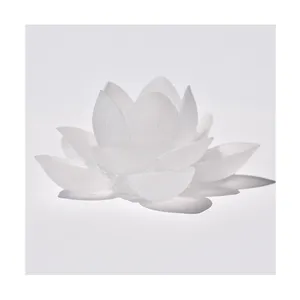 Белый цветок лотоса подсвечник стеклянный подсвечник цветок лотоса подсвечник