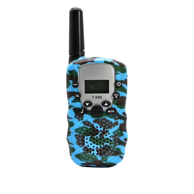 Direto da fábrica UHF 462.550-467.7125MHz 0.5W 22CH Crianças Crianças Boy Girl Gift Display LCD 2 Way Radio T-388 Mini Walkie Talki