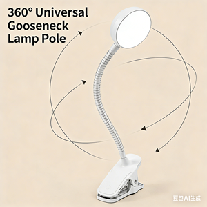 Lámpara LED con Clip, Recargable por USB, Control Táctil, 3 Temperaturas de Color, Luz de Lectura para el Cuidado de los Ojos, para Estudiantes, Dormitorio, Escritorio de Estudio, 4000K - Product Image 3