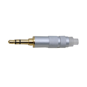 3.5mm Audio <b>Plug</b> Three Pole Headphone <b>Adapter</b> Titanium Gray Matte Silver DIY Connector - Product Image 4