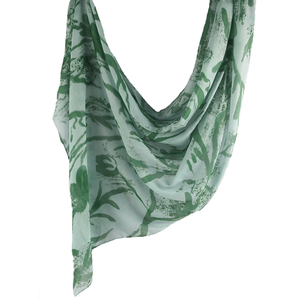 Haute Qualité Tissé Polyester Modal Fleur Imprimer Hijab Foulard Châle Islam Écharpe Doux Léger Modal Floral Hijab - Product Image 6