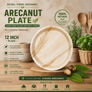 Natural Areca Palm Leaf <b>Plates</b> Compostable <b>Disposable</b> <b>plates</b> - Product Image 2