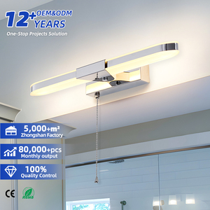 Lámpara de Pared LED Moderna para Baño, de Aleación de Aluminio, Rectangular, Luz Blanca Cálida 3500K, Montaje en Superficie, Regulable, Base E27 - Product Image 1