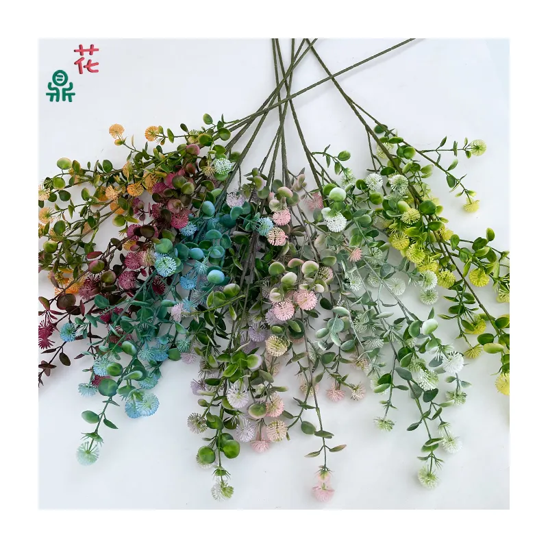 Bola Yuanbao de rama única de gama alta, guía de boda, invitados de bienvenida, crear paisaje, decorar flores de seda artificiales