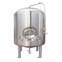 Cuve à bière brillante de 500 L avec enveloppe isolante et boule de pulvérisation CIP pour applications en microbrasserie et brasserie artisanale