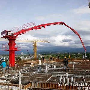 Pompa boom beton panjat lantai 33m, pompa boom menara dengan struktur kompak