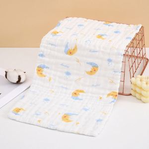 6-Layer <b>Muslin</b> Burp <b>Cloths</b> Soft Cotton <b>Baby</b> Handkerchiefs Cartoon Children Towel - Product Image 5