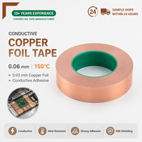 Ruban adhésif en cuivre conducteur, simple face, adhésif silicone, résistant à la chaleur, pour blindage EMI