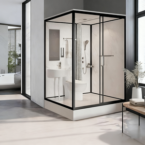 Kit unit Toilet mandi rumah tangga, pemisah basah kering portabel, peralatan mandi Toilet rumah tangga ruang Rural terintegrasi kamar mandi semua dalam satu - Product Image 3