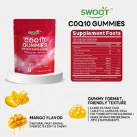 Aangepaste COQ10 Gummies Antioxidanten Gezondheidssupplementen voor Volwassenen Fruit Smaak Hartgezondheid Natuurlijk & Glutenvrij