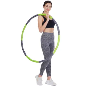 Vendita all'ingrosso hula hoop oro-Vendita calda palestra Fitness set Fitness Hula Loop nuovo cerchio regolabile rimovibile di alta qualità Hula esercizio Hoop per adulti