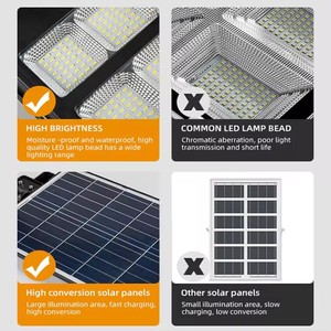 Tự Động Đứng Một Mình Độc Đáo Ip65 Thông Minh Led 100W Tất Cả Trong Năng Lượng Mặt Trời Ánh Sáng Đường Phố Ngoài Trời Không Thấm Nước Với Cảm Biến Chuyển Động Cực - Product Image 4