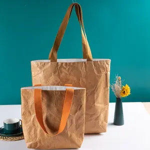 Оптовая продажа, экологически чистые Водонепроницаемые бумажные сумки-тоут tyvek на одно плечо, сумки для покупок