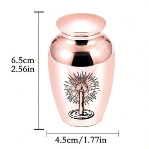 Urna de Lujo de Aleación de Aluminio con Diseño de Vela, Contenedor Pequeño para Cenizas de Mascotas y Recuerdo, Cuadrado Hermético, Suministros Funerarios de Alta Calidad - Product Image 4