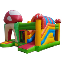 Château gonflable commercial en forme de champignon pour enfants, avec toboggan, pour l'extérieur ou l'intérieur, châteaux gonflables pour la location de fêtes