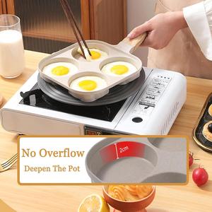 Poêle à frire antiadhésive MyLifeUNIT 4 tasses, compatible induction et gaz, pour petit-déjeuner, crêpes, hamburgers, sandwichs, œufs frits - Product Image 3