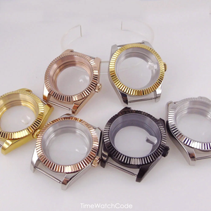 Boîtier de montre étanche 100m avec date et <span class=keywords><strong>lunette</strong></span> dentée pour mouvements NH34 NH35 ETA2824 PT SW200 - Product Image 1