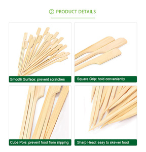Piques à cocktail et cure-dents en bambou jetables - Écologiques pour cocktails, grillades, amuse-gueules, fruits, <span class=keywords><strong>barbecue</strong></span> et sandwichs - Product Image 3