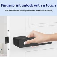 Serrure Intelligente Baodeli pour Porte en Bois, Alliage d'Aluminium, Télécommande, Empreinte Digitale, Clé d'Urgence, Prise EU, Contrôle Android, Application Tuya pour la Sécurité