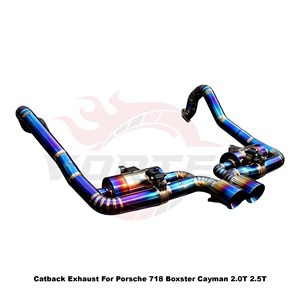 Vortex Bespoke Burnt Titanium Sport Sound Valved <b>Exhaust</b> Fits Porsche 718 Boxster Cayman 2.0T 2.5T Upgrade - Product Image 3