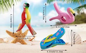 Clip de <span class=keywords><strong>toalla</strong></span> de <span class=keywords><strong>playa</strong></span> de plástico, productos de verano con diseño de flamenco animal - Product Image 5