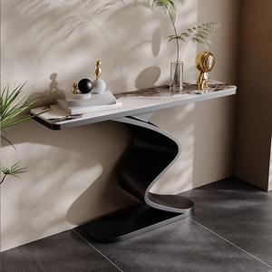 Règlement de stockage de couloir d'art minimaliste haut de gamme Table d'<span class=keywords><strong>entrée</strong></span> de panneau de roche créative pour la <span class=keywords><strong>maison</strong></span> de mur de luxe de lumière de villa de luxe - Product Image 1